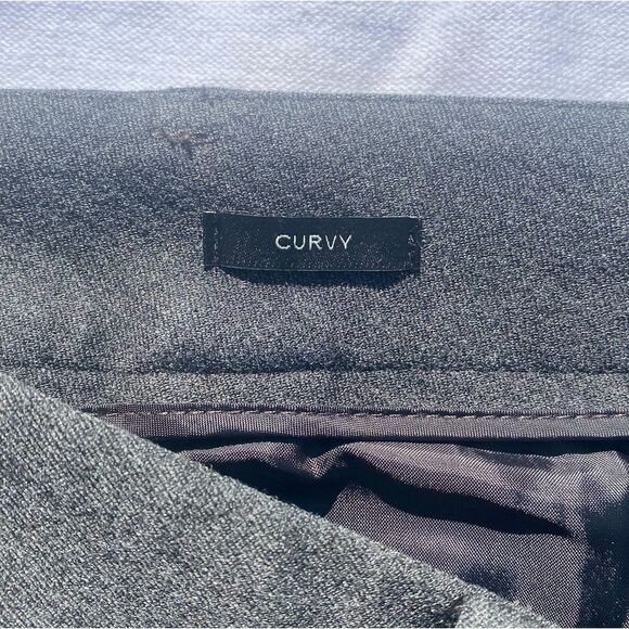 Talbots Dark Grey Twill Curvy Wide Leg Pleated Trousers - Picture 9 of 10